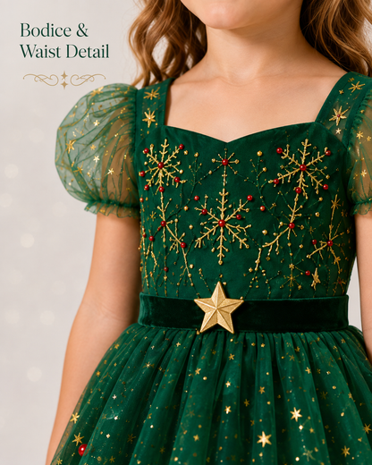Magical Christmas Light-Up Twirl Dress for Girls