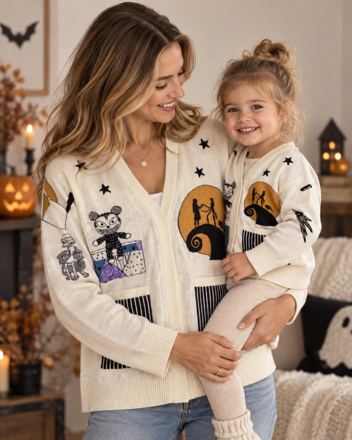 Whimsical Holiday Family Matching Knit Cardigan